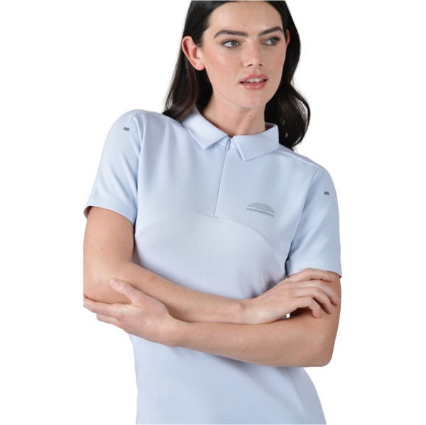 2026 WeatherBeeta Femmes 37.5 Manches Courtes Polo Performance 1029991 - Mist Blue